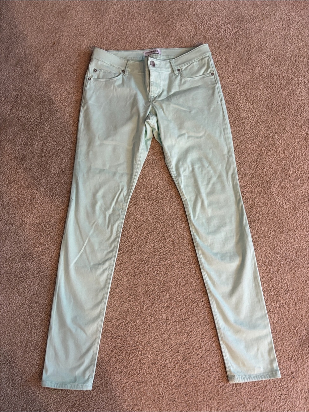 Women's Skinny Jeans - Mint Green